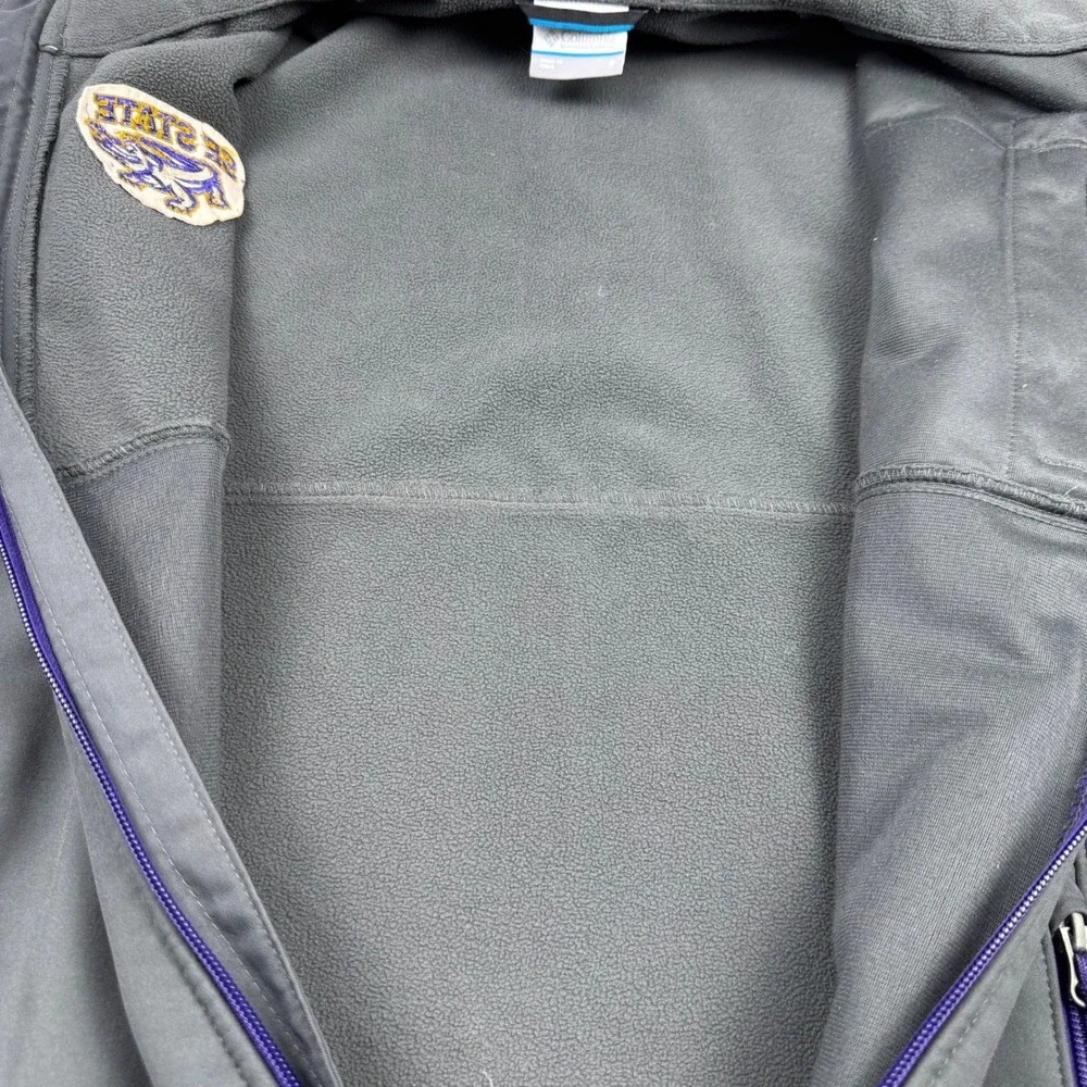 Columbia Softshell Jacket Mens S Gray Excellent SF State Gators Full Zip Fleece